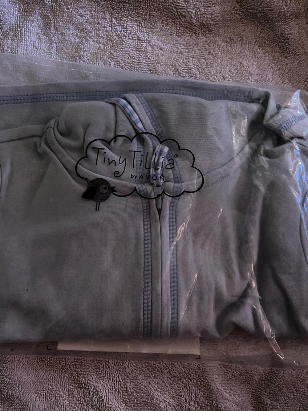 Avon Tiny Tillia by Avon Light Blue Baby Zip Hoodie